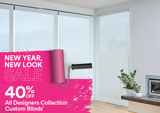 40% off All Designers Collection Custom Blinds*